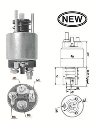 Product Ievilcējrelejs, Starteris MAGNETI MARELLI 940113050556 Image