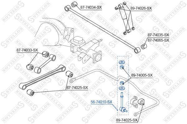 STELLOX 56-74010-SX Link/Coupling Rod, stabiliser bar