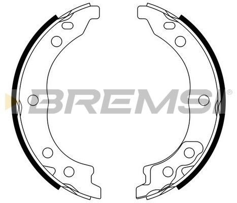 Комплект гальмівних колодок, стоянкове гальмо, Bremsi GF0187