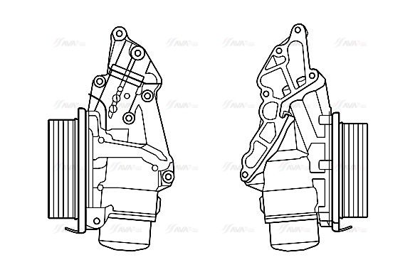 Радиатор масляный MERCEDES W204/W207/W211 DIESEL в сборе (выр-во AVA)