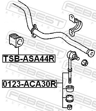 FEBEST TSB-ASA44R Mounting, stabiliser bar