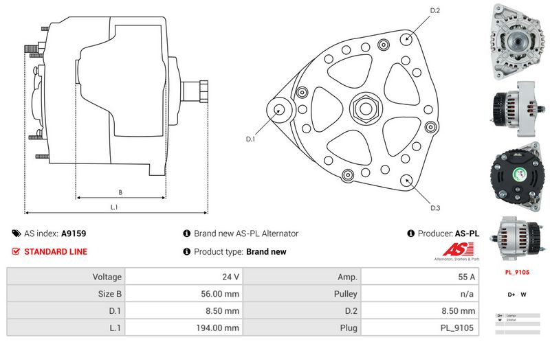 AS-PL A9159 Alternator