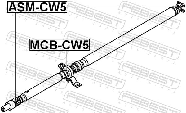 FEBEST ASM-CW5 Joint, propshaft