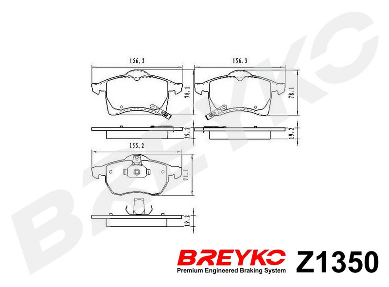 DAVID VASCO Z1350 Brake Pad Set, disc brake
