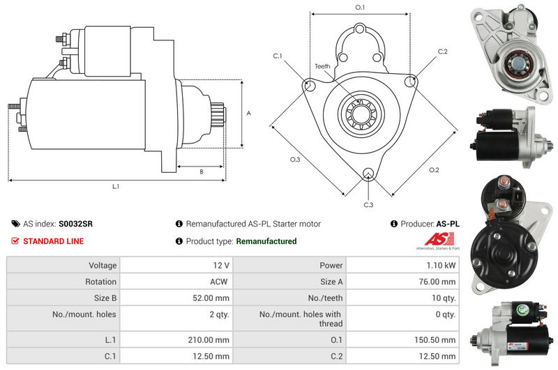 AS-PL S0032SR Starter