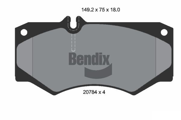 BENDIX Braking fékbetétkészlet, tárcsafék BPD1725