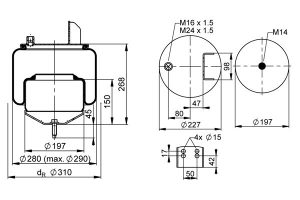 Mech, pneumatické odpružení 1 DF 20 E-1