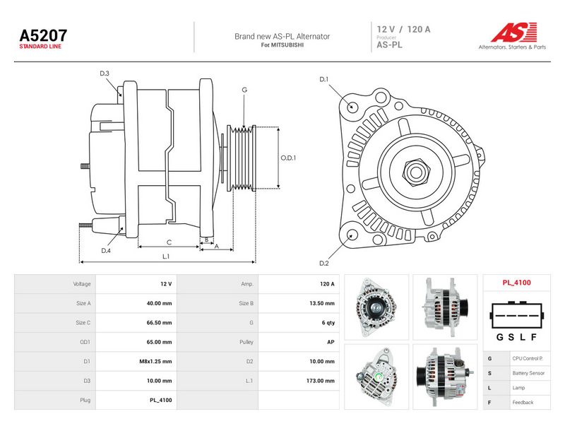 Generaator, AS-PL A5207