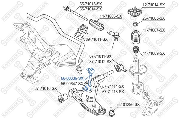 STELLOX 56-00836-SX Link/Coupling Rod, stabiliser bar