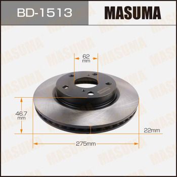 Гальмівний диск, Masuma BD1513