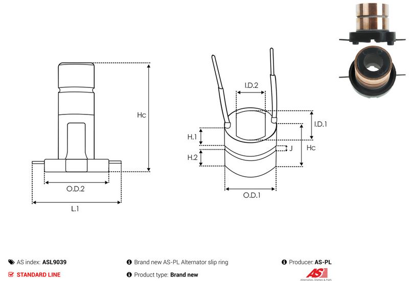 Rõngas, generaator, AS-PL ASL9039