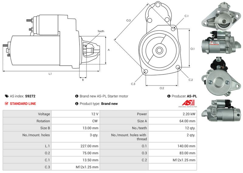 AS-PL S9272 Starter