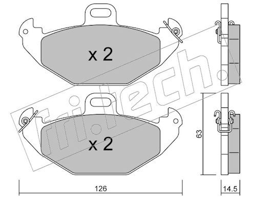 fri.tech. 650.0 Brake Pad Set, disc brake