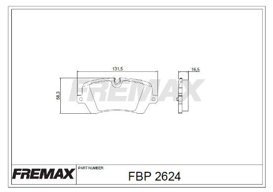 FREMAX fékbetétkészlet, tárcsafék FBP-2624