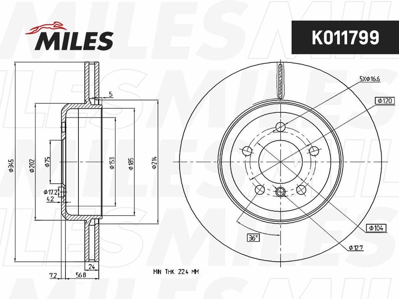 Диск гальм зд.F01-13 BMW 34206894381