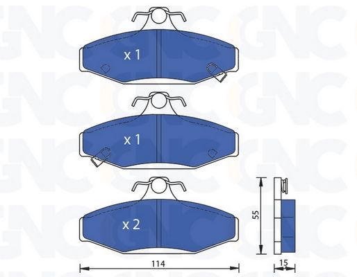 1-GNC P1001 - Brake Pad Set, disc brake