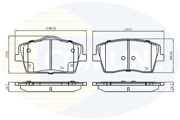 Comline Brake Pad Set, disc brake CBP02394