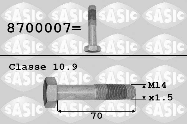 Гвинт шківа, Sasic 8700007