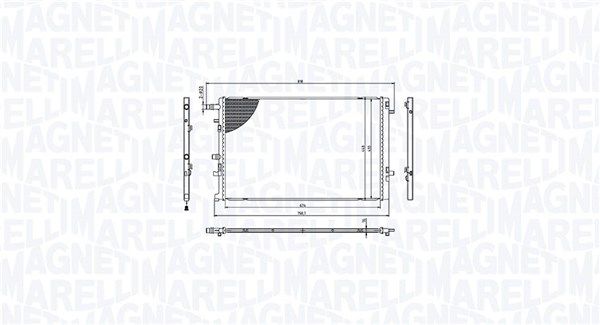 Радіатор, система охолодження двигуна, Magneti Marelli 350213217000