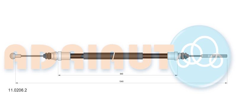 Трос ручного тормоза ADRIAUTO 1102062