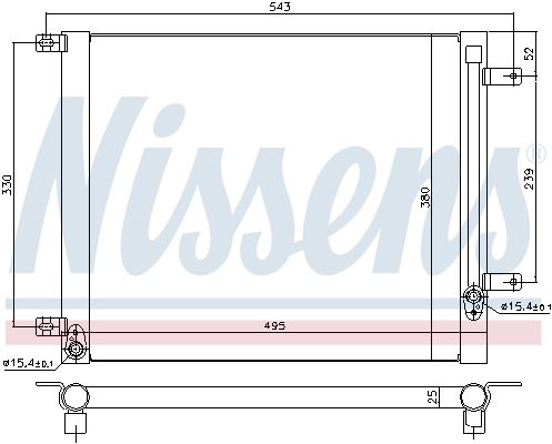 NISSENS 940542 Condenser, air conditioning