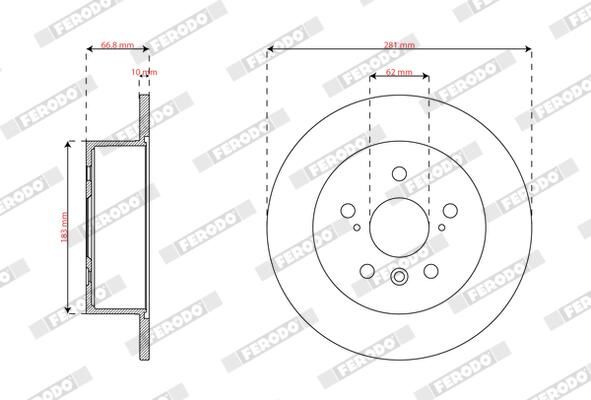 FERODO DDF3191C Brake Disc