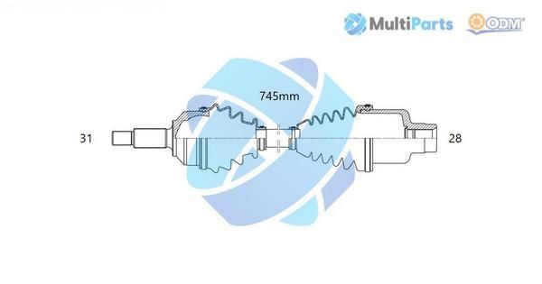 Multiparts 18-016740 - Drive Shaft