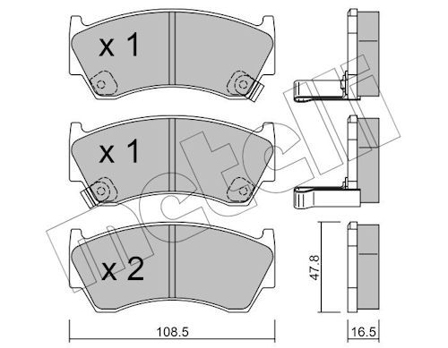 Plaquettes+de+frein+à+disque METELLI 22-0277-0