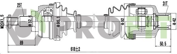 Приводний вал, Profit 2730-3077