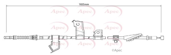 APEC Cable Pull, parking brake CAB1317