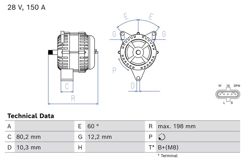 Generator / Alternator 0 986 085 990 BOSCH
