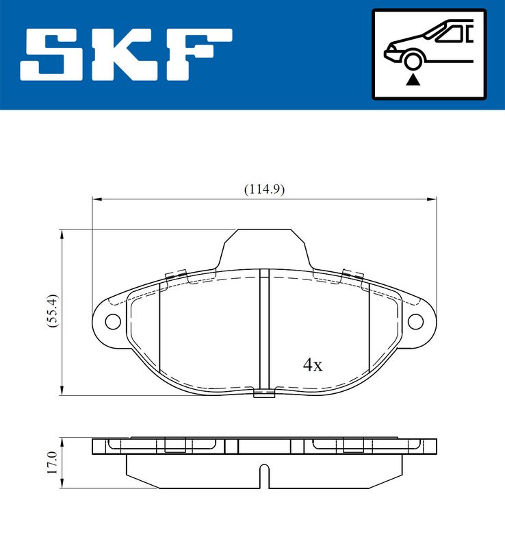 SKF VKBP 80284 E Brake Pad Set, disc brake