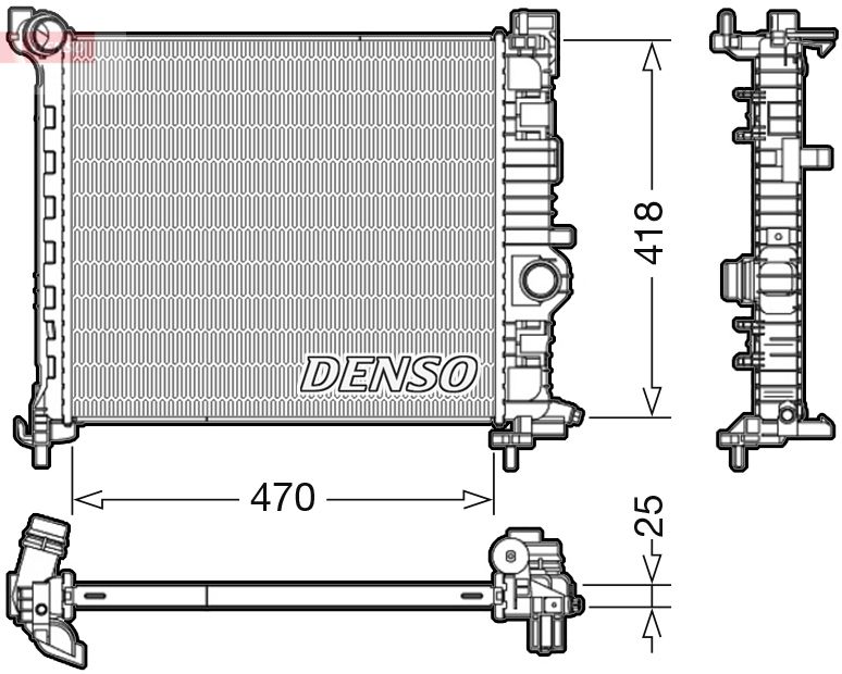 Denso Engine Cooling Radiator DRM20115
