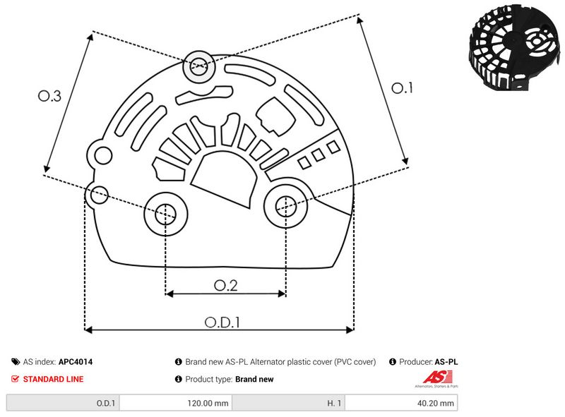 AS-PL APC4014 Protective Cap, alternator