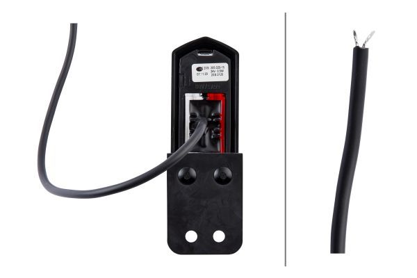 pozička LED, bílá a červená, 24V 2XS205020-151