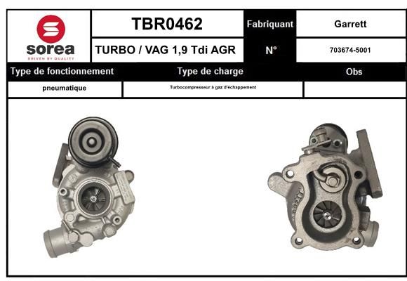 Compresor,sistem de supraalimentare TBR0461 EAI