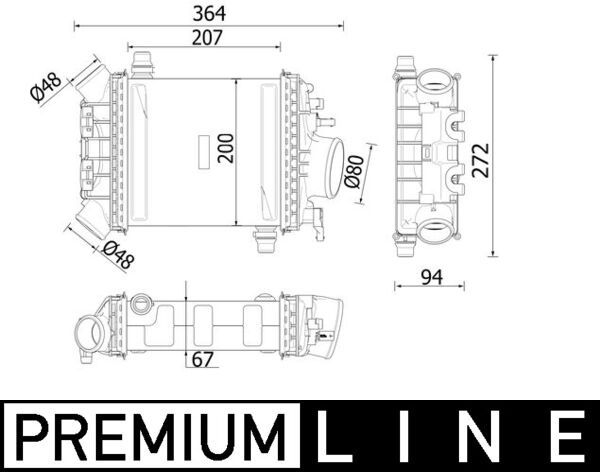 Охолоджувач наддувального повітря, Mahle CI547000P