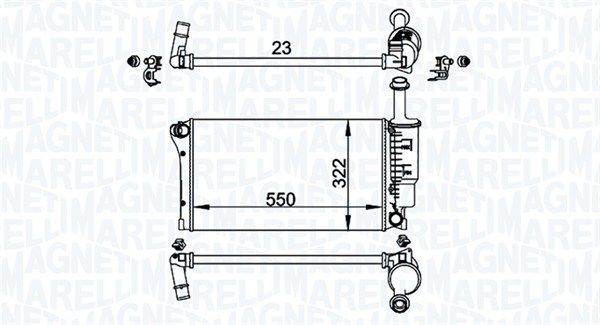 MAGNETI MARELLI радіатор FIAT Panda