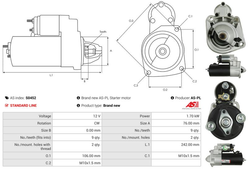 AS-PL S0452 Starter