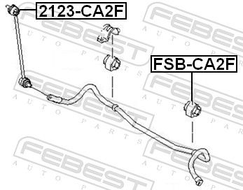 FEBEST 2123-CA2F Link/Coupling Rod, stabiliser bar