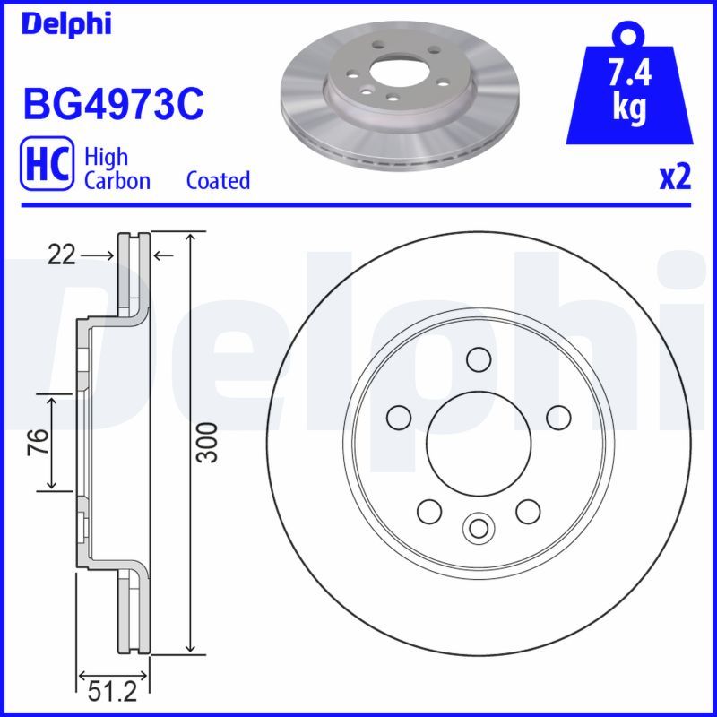 Delphi Brake Disc BG4973C