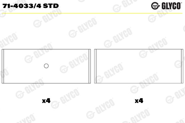 Вкладиш підшипника на 500, 500 C, 500 L, 500 X, Agila, Astra H, Astra J, Aveo, Bipper, Combo, Corsa C, Corsa D, Doblo...