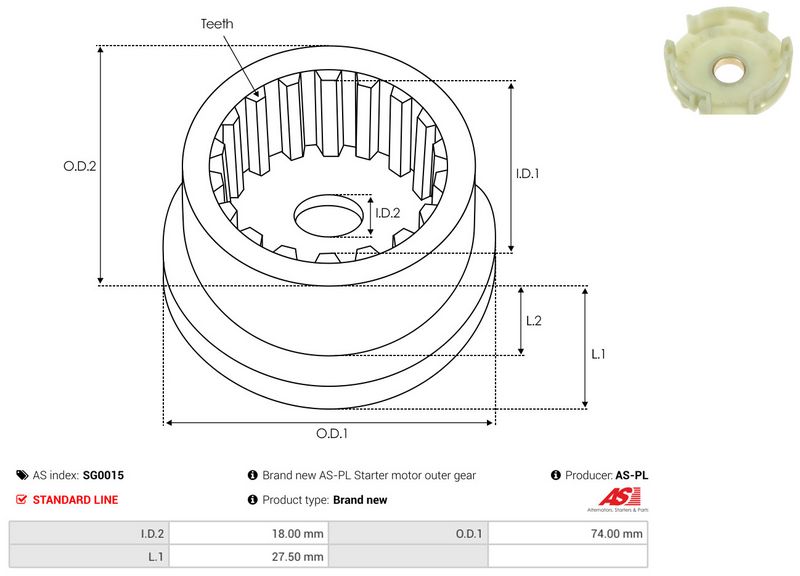 AS-PL SG0015 Repair Kit, starter