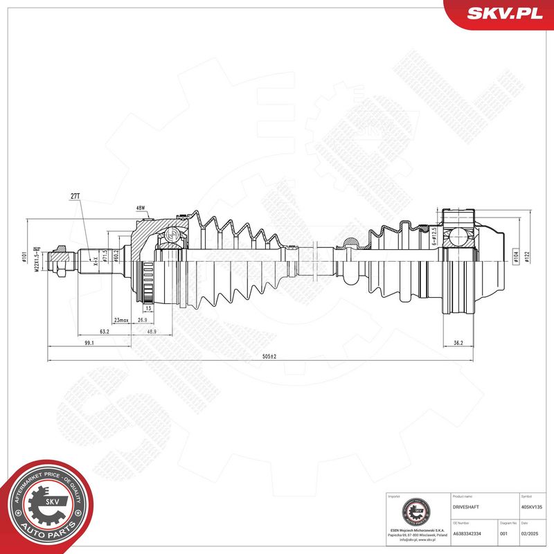 Veovõll, ESEN SKV 40SKV135