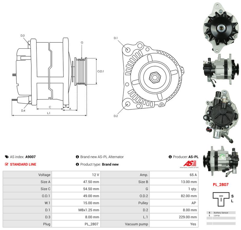 Generaator, AS-PL A9007
