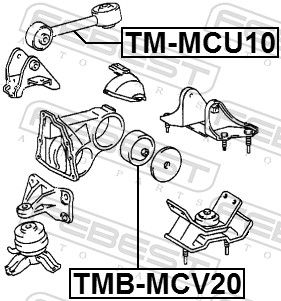 Опора, двигун, Febest TMB-MCV20