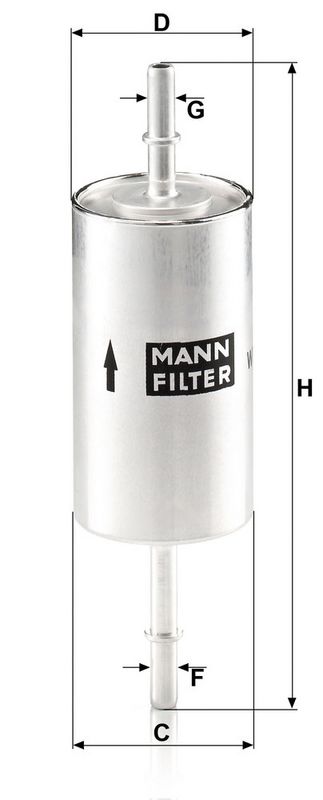 Filtru combustibil WK 512/1 MANN-FILTER