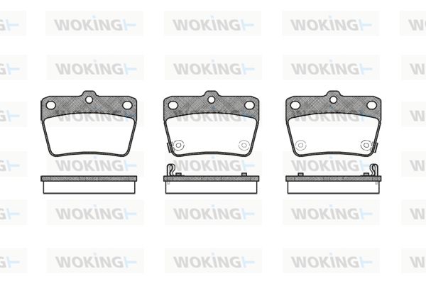 Комплект гальмівних накладок, дискове гальмо, Woking P9393.02