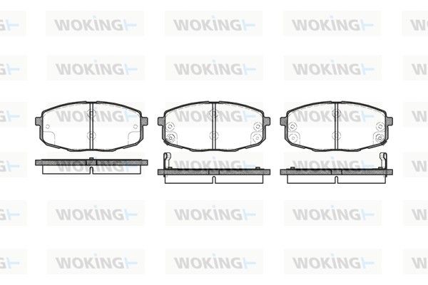 Комплект гальмівних накладок, дискове гальмо, Woking P11383.02