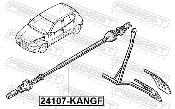 Газопровід, Febest 24107-KANGF